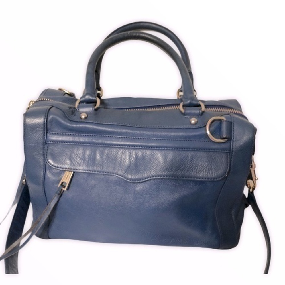 Rebecca MINKOFF blue leather satchel two way bag